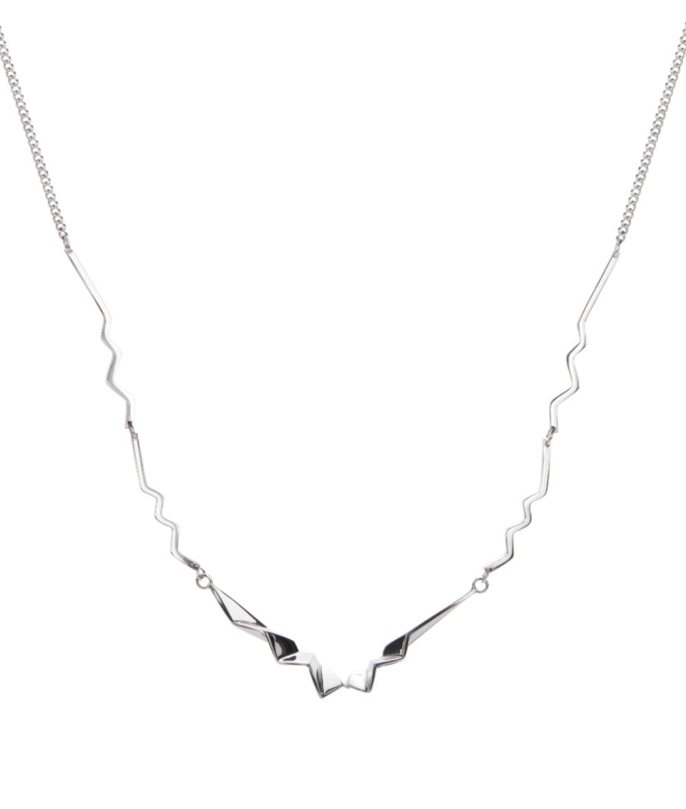 Fracture Silver Necklace