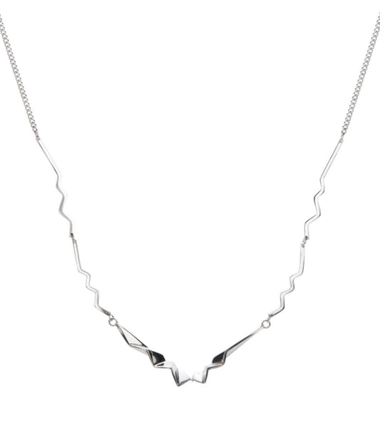 Fracture Silver Necklace
