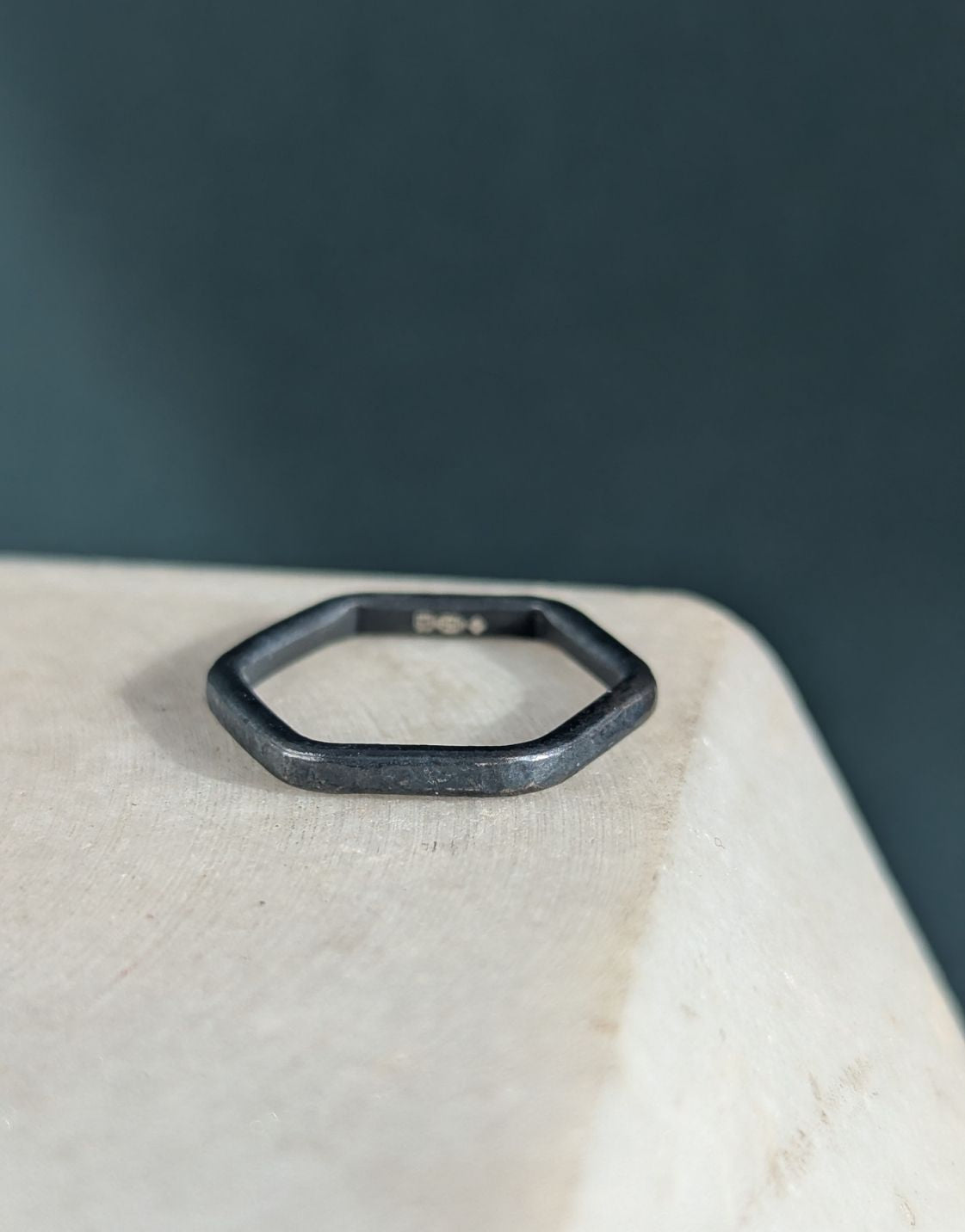 Causeway Silver Hexagon Ring