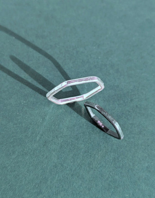 Causeway Silver Hexagon Ring