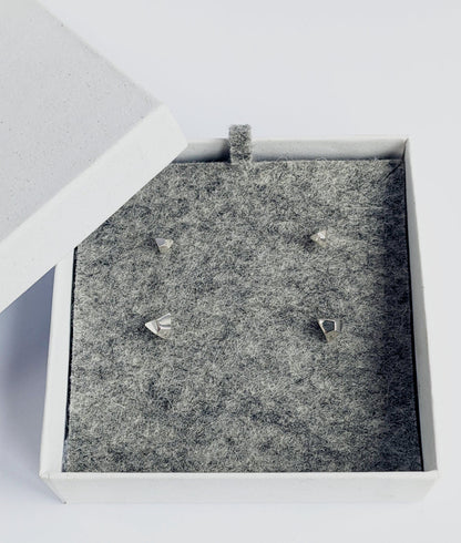 Facet Mini Stud and Facet Large Stud Earring Duo Gift Set