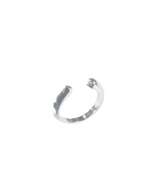 Facet Silver Open Ring