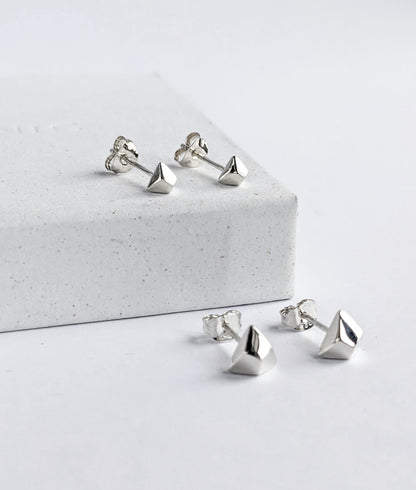 Facet Mini Stud and Facet Large Stud Earring Duo Gift Set