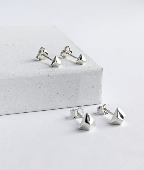 Facet Mini Stud and Facet Large Stud Earring Duo Gift Set