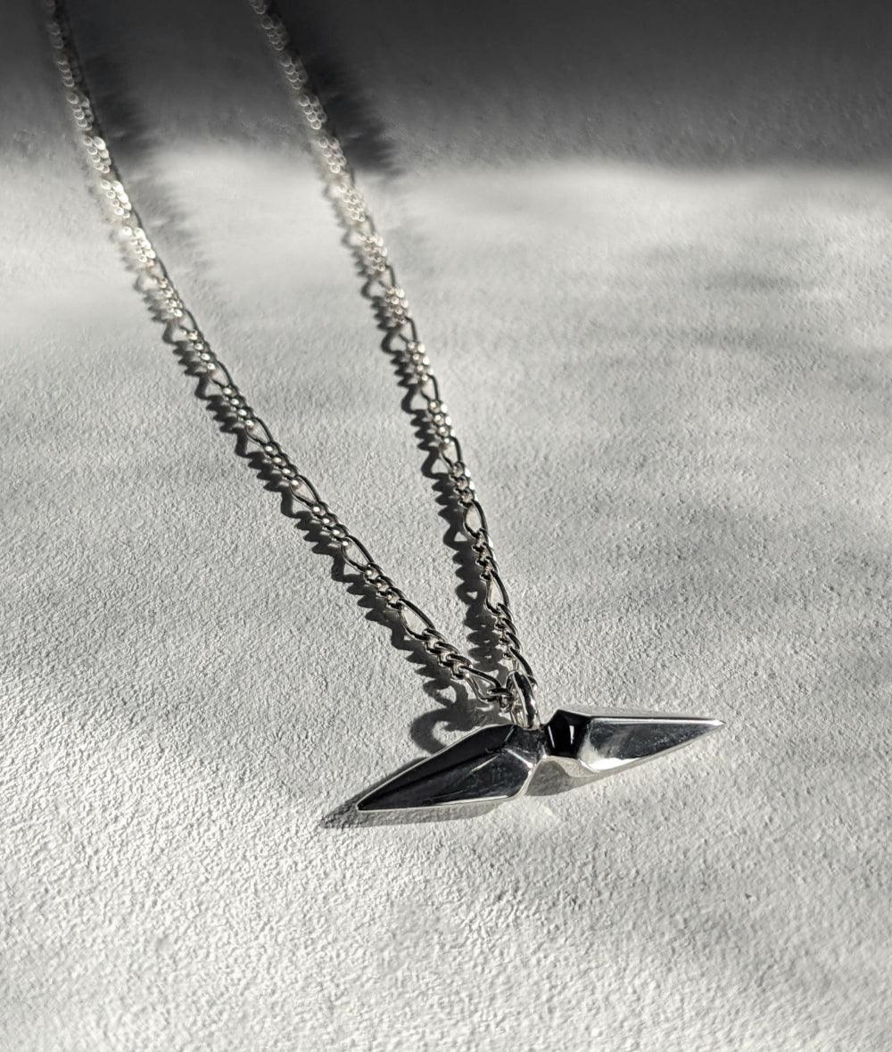 Facet Silver T-bar Necklace