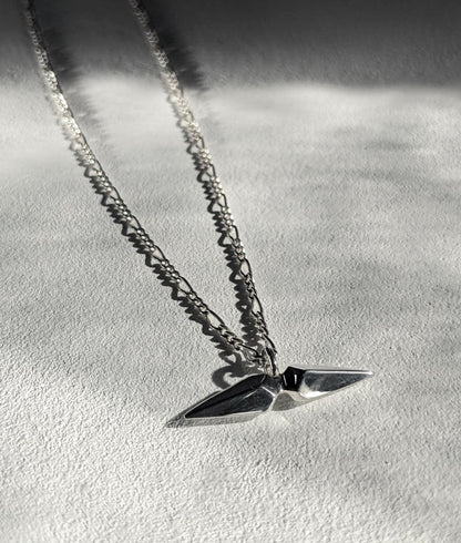 Facet Silver T-bar Necklace