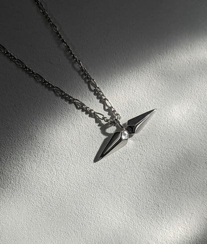 Facet Silver T-bar Necklace