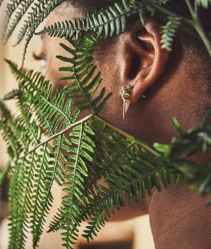 Fracture Silver Mismatched Stud Earrings