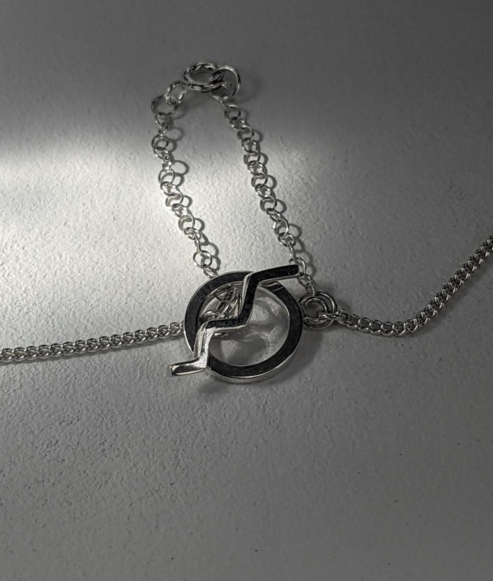 Fracture Silver Necklace