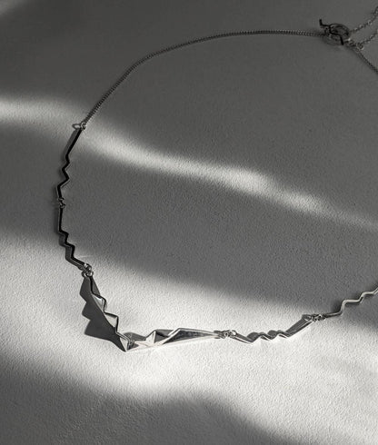 Fracture Silver Necklace