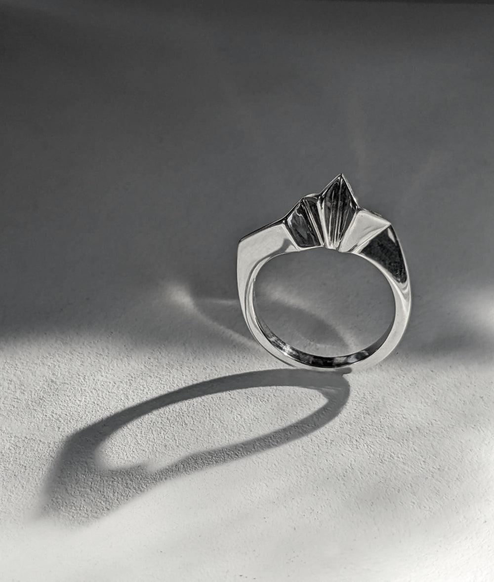 Fracture Silver Ring