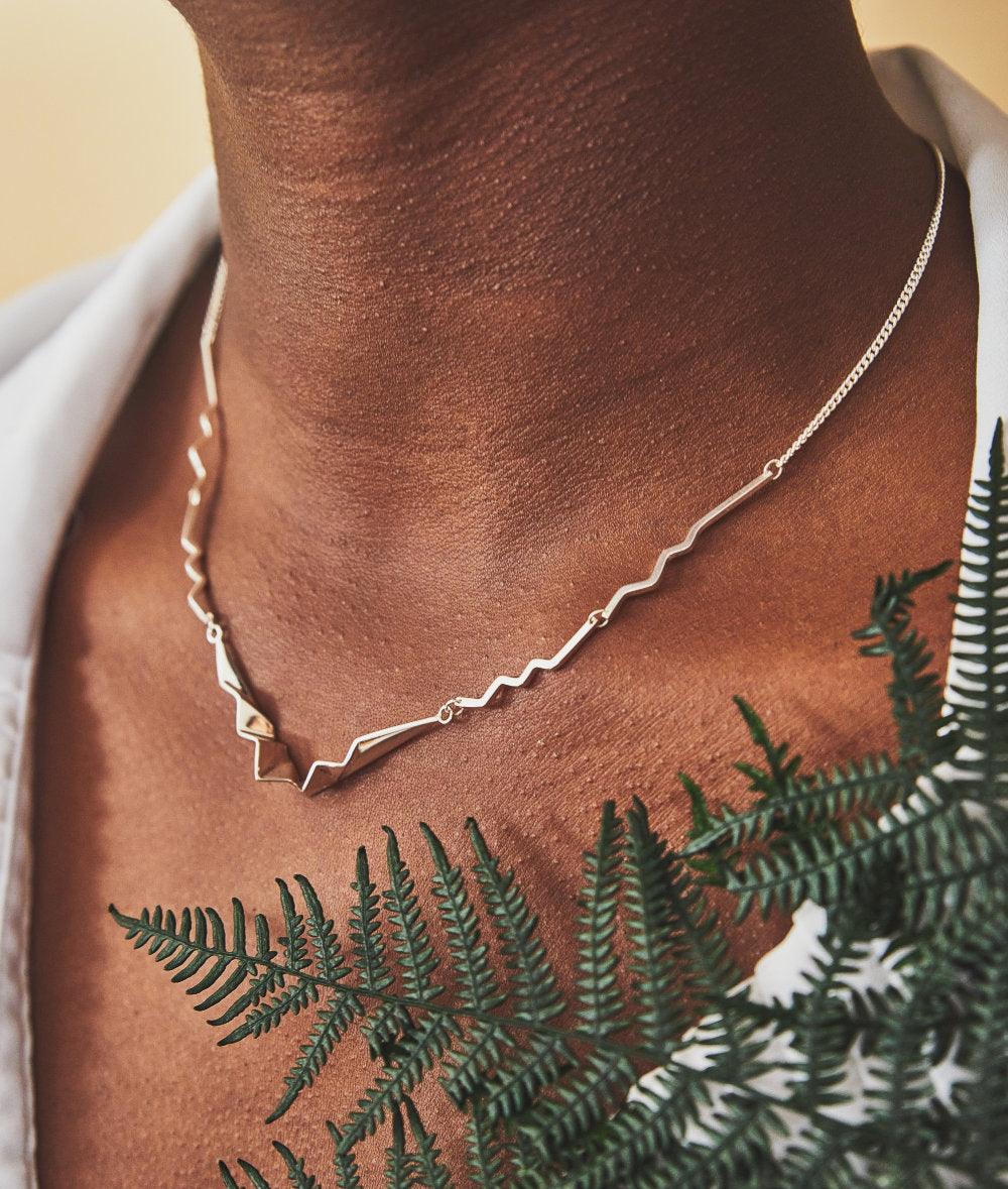 Fracture Silver Necklace