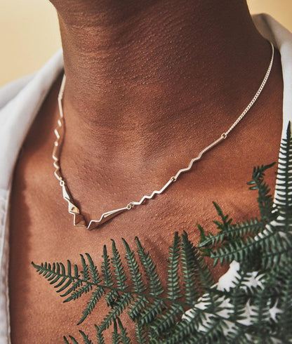 Fracture Silver Necklace