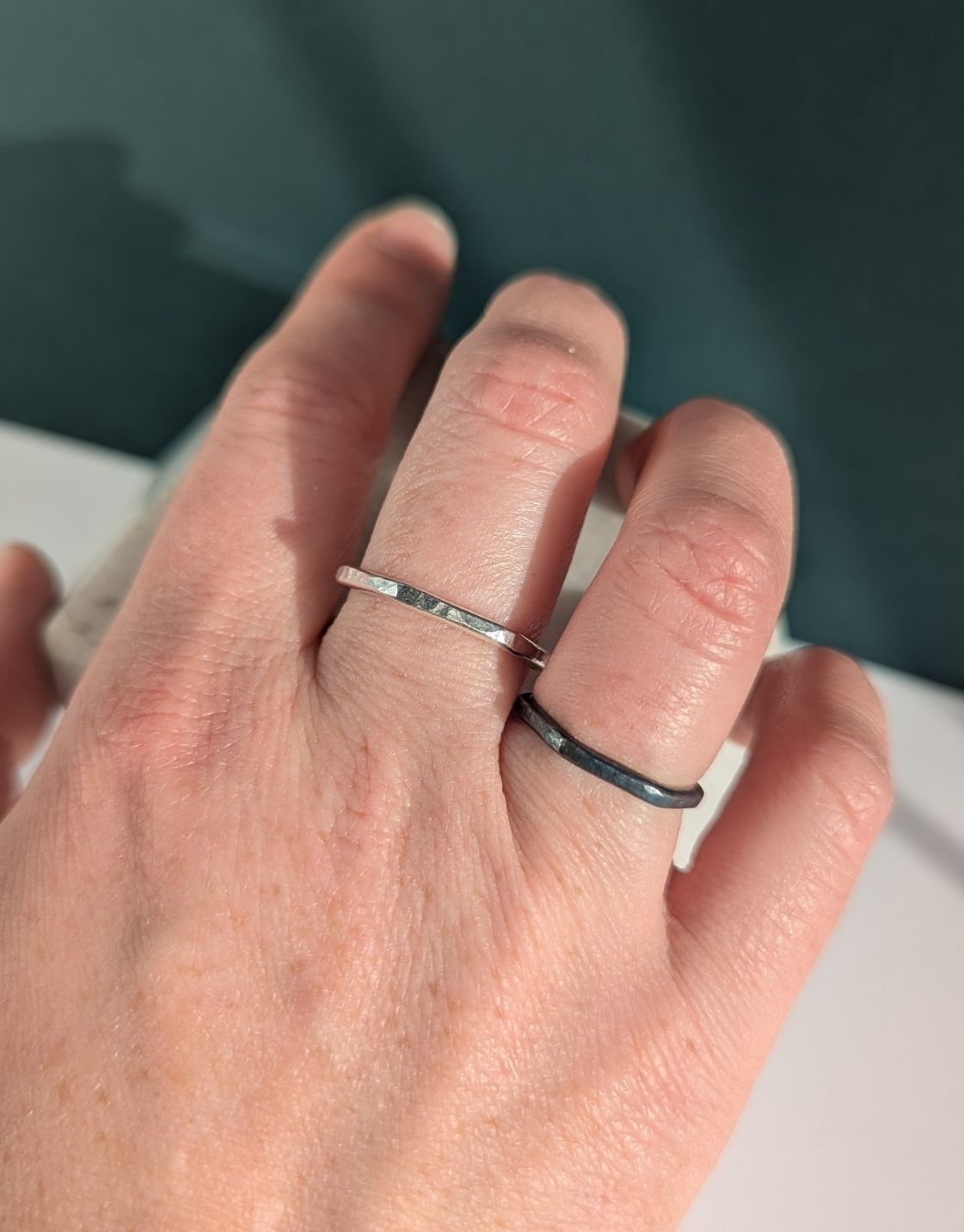 Causeway Silver Hexagon Ring