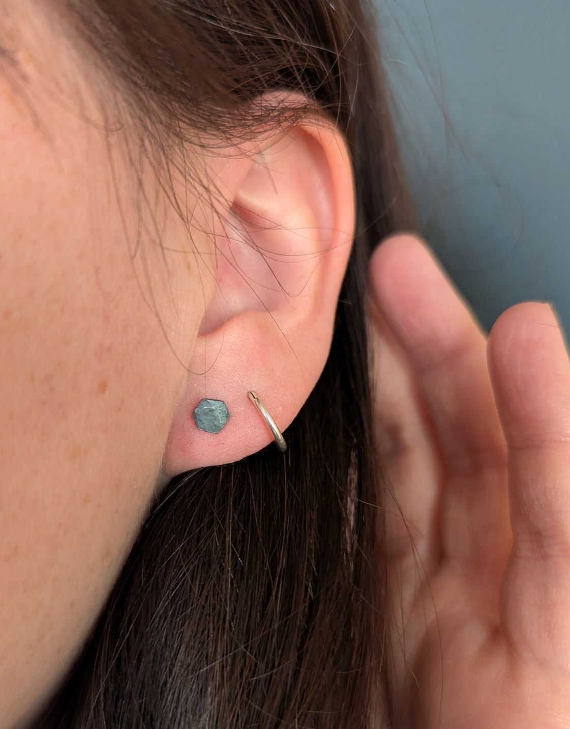 Causeway Hexagon Textured Stud Small