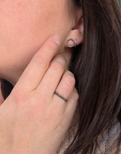 Causeway Silver Hexagon Ring