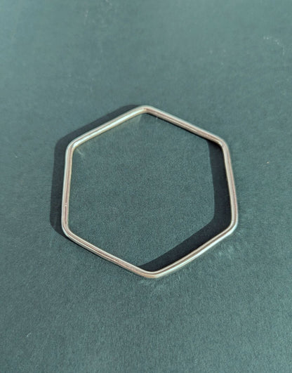 Causeway Silver Hexagon Bangle