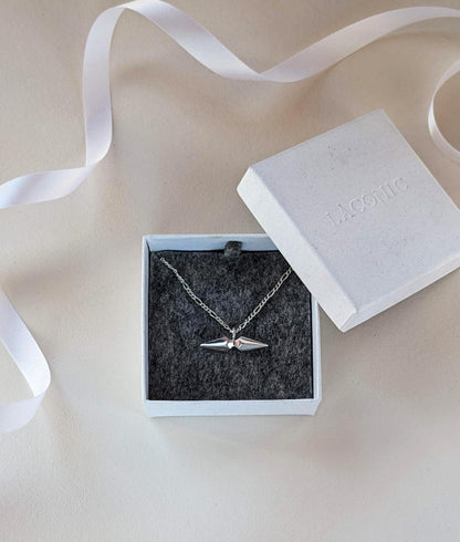 Facet Silver T-bar Necklace