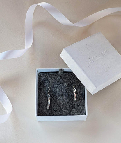 Fracture Silver Mismatched Stud Earrings