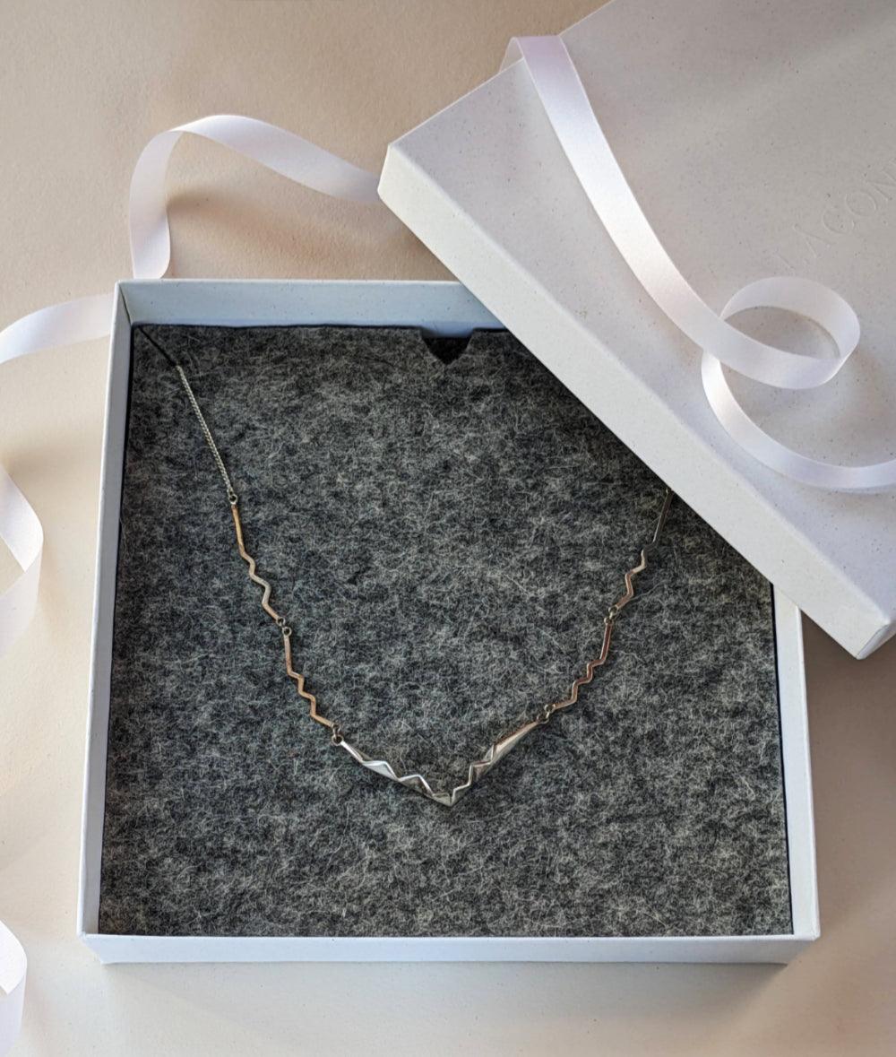 Fracture Silver Necklace