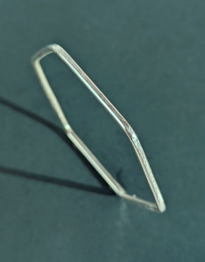 Causeway Silver Hexagon Bangle