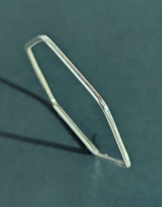 Causeway Silver Hexagon Bangle