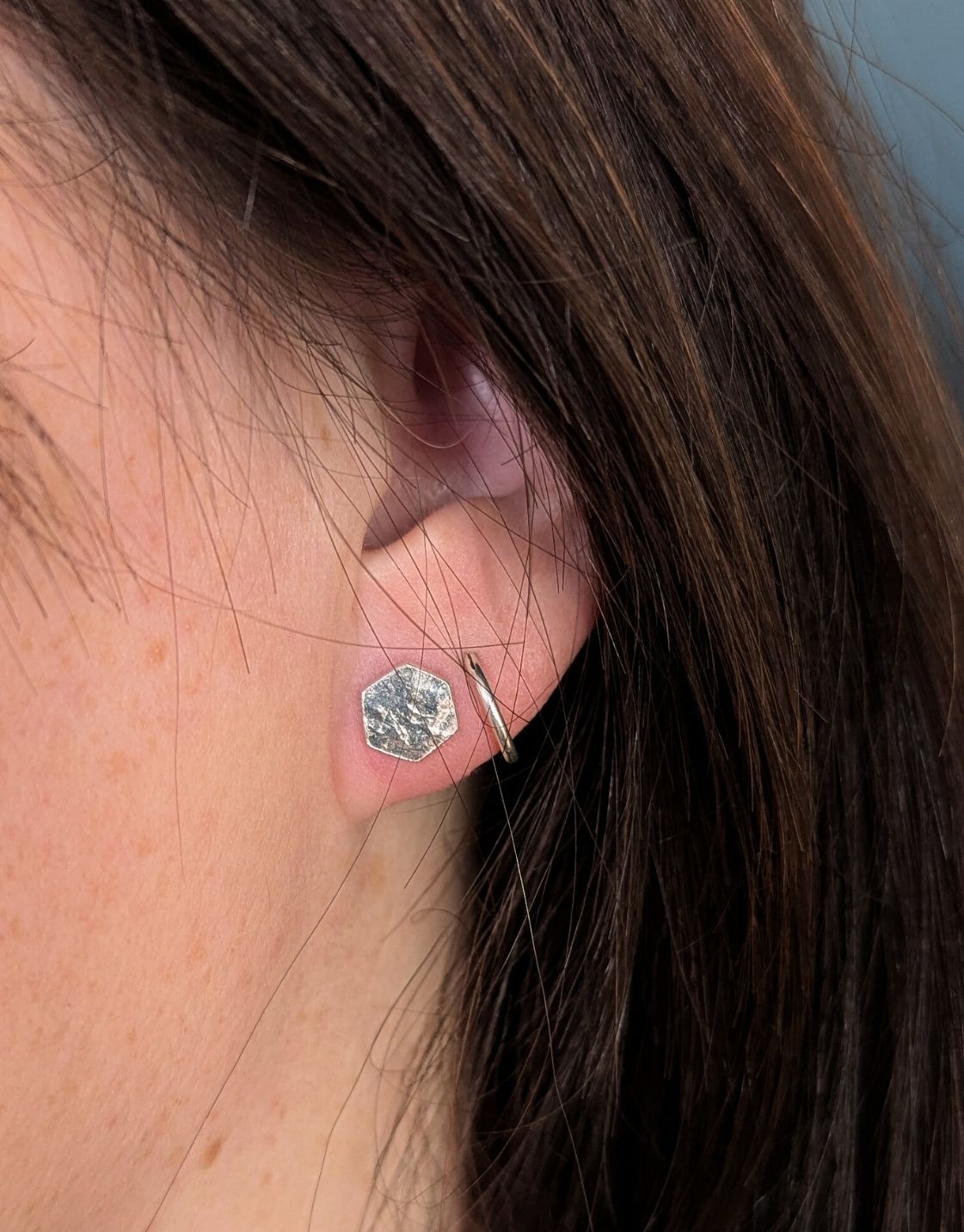 Causeway Hexagon Textured Stud Large