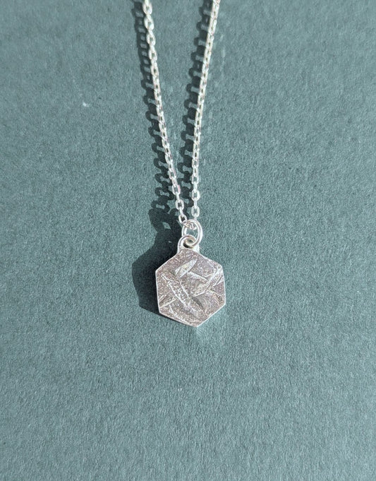 Causeway Textured Hexagon Pendant
